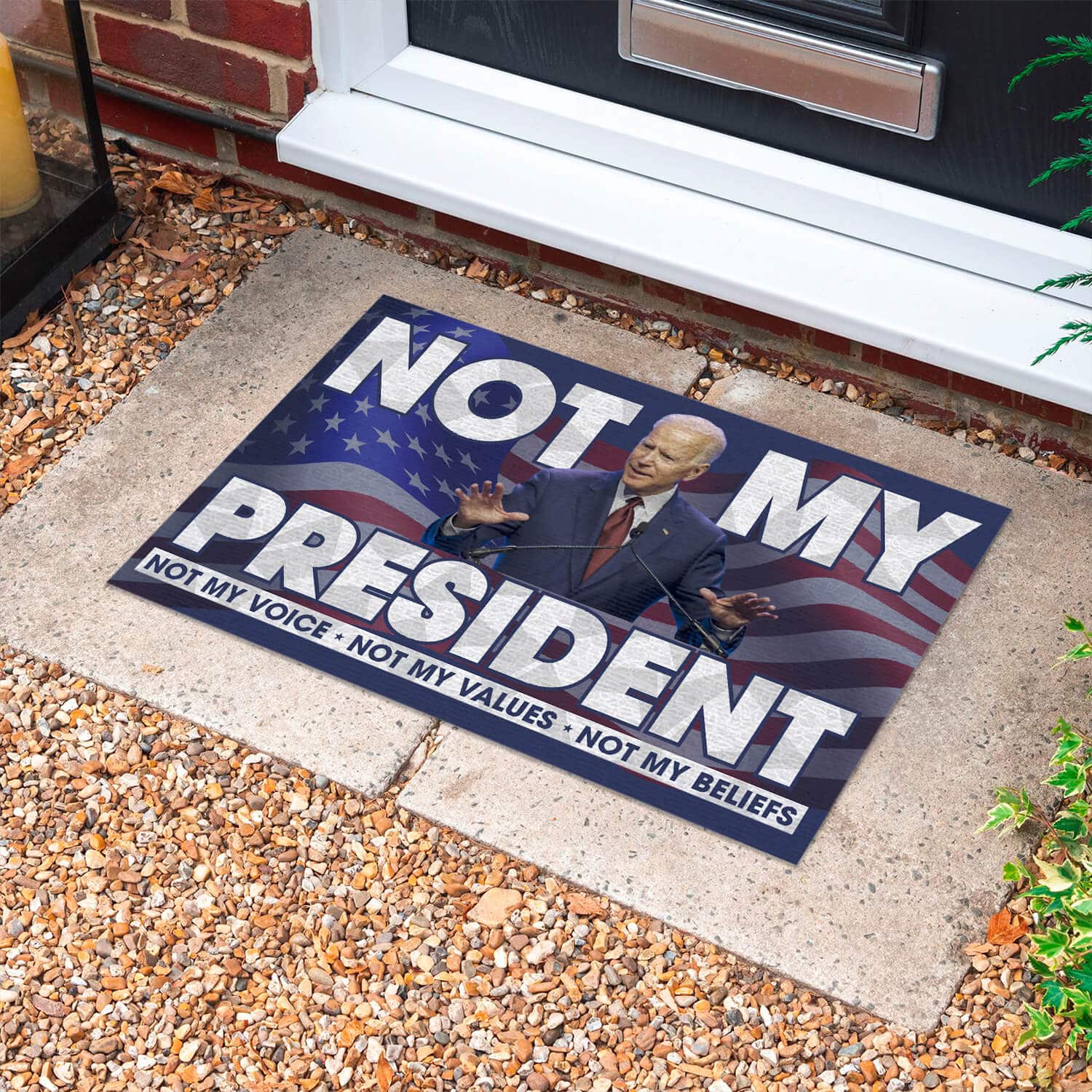 2TM. Not My President Biden (5) Doormat mockup 10