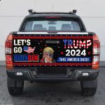 Let's Go Brandon Trump 2024 Take America Back Truck Tailgate Decal Sticker Wrap - Vinyl Graphic Decal Bumper Sticker