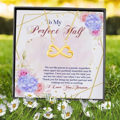 7vt. To My Perfect Half Infinity Heart Necklace (gold) 7