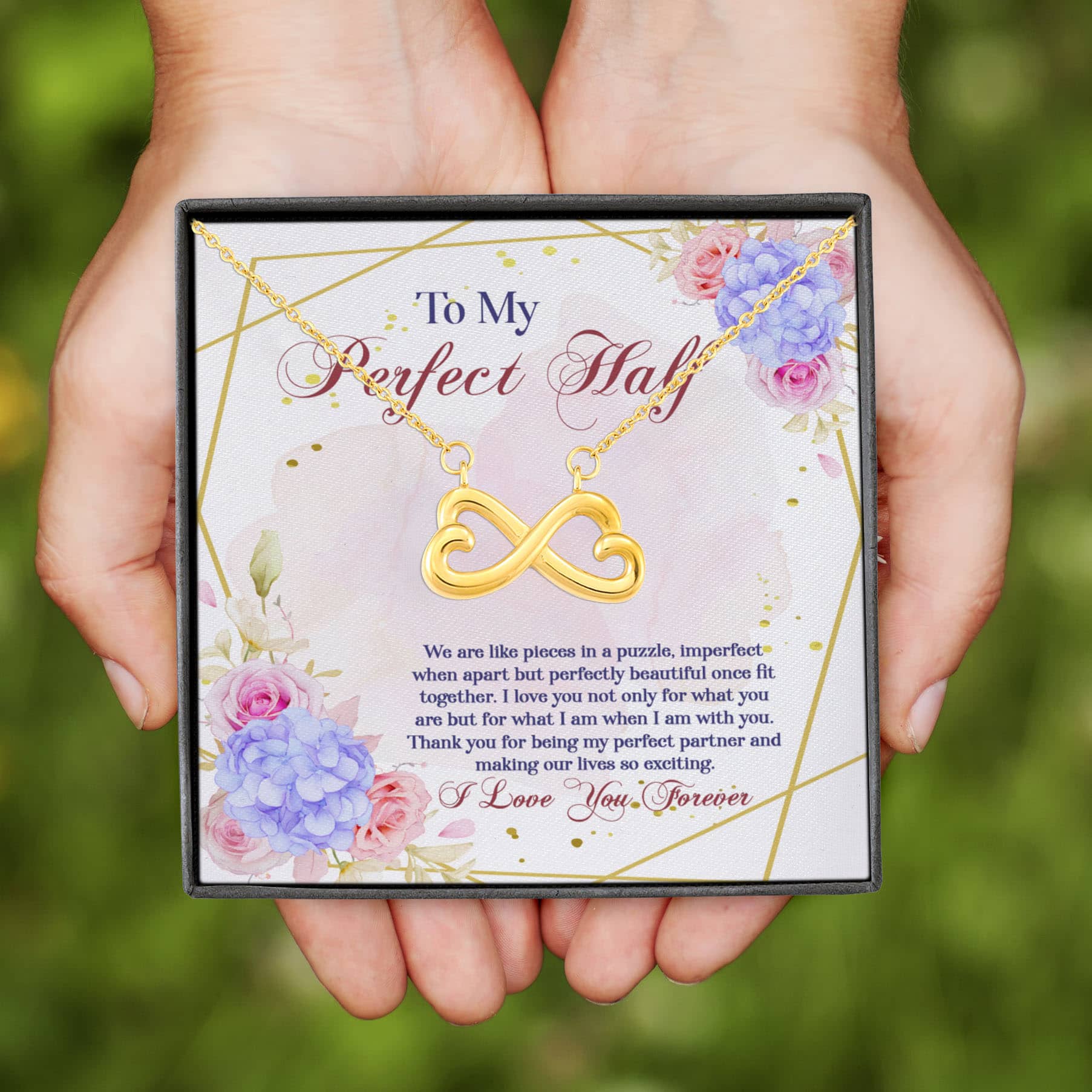 7vt. To My Perfect Half Infinity Heart Necklace (gold)