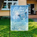 8. Believe In Possibilities Garden Flag Mockup 3