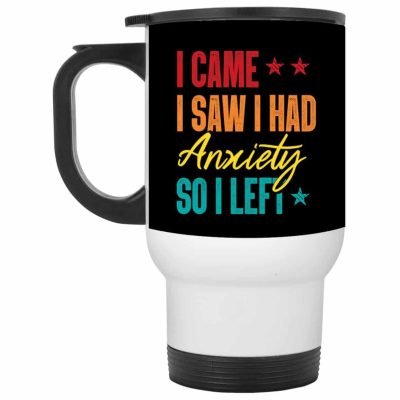 14 oz. White Travel Mug