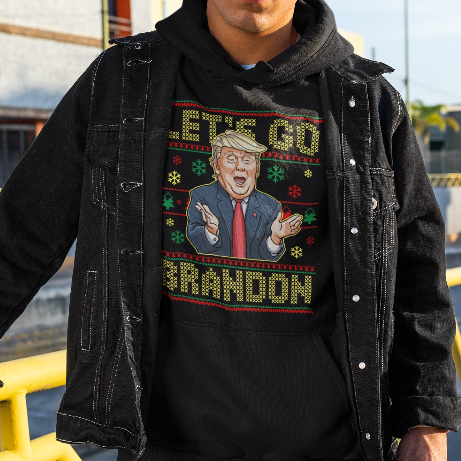 16 Hg Uu Tien. Trump Let's Go Brandon Ugly Tee Mk2