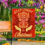 7kng. Christ Christmas 30x40 Garden Flag Mockup 4 7kng. Christ Christmas 30x40 Garden Flag Mockup 4