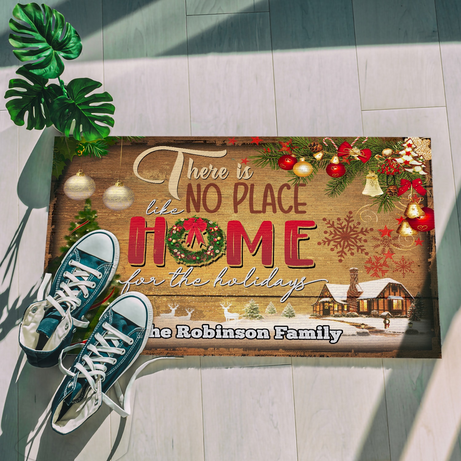 15kng. No Place Home (sample Design) Doormat Mockup 5