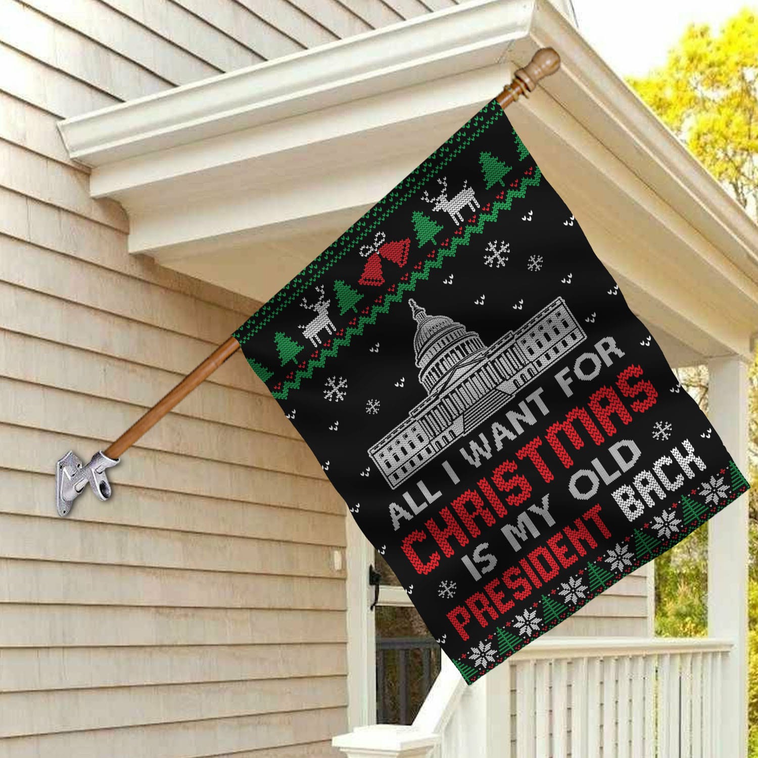 6vt. Old President All I Want House Flag Mockup 2