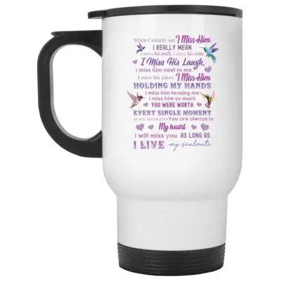 14 oz. White Travel Mug