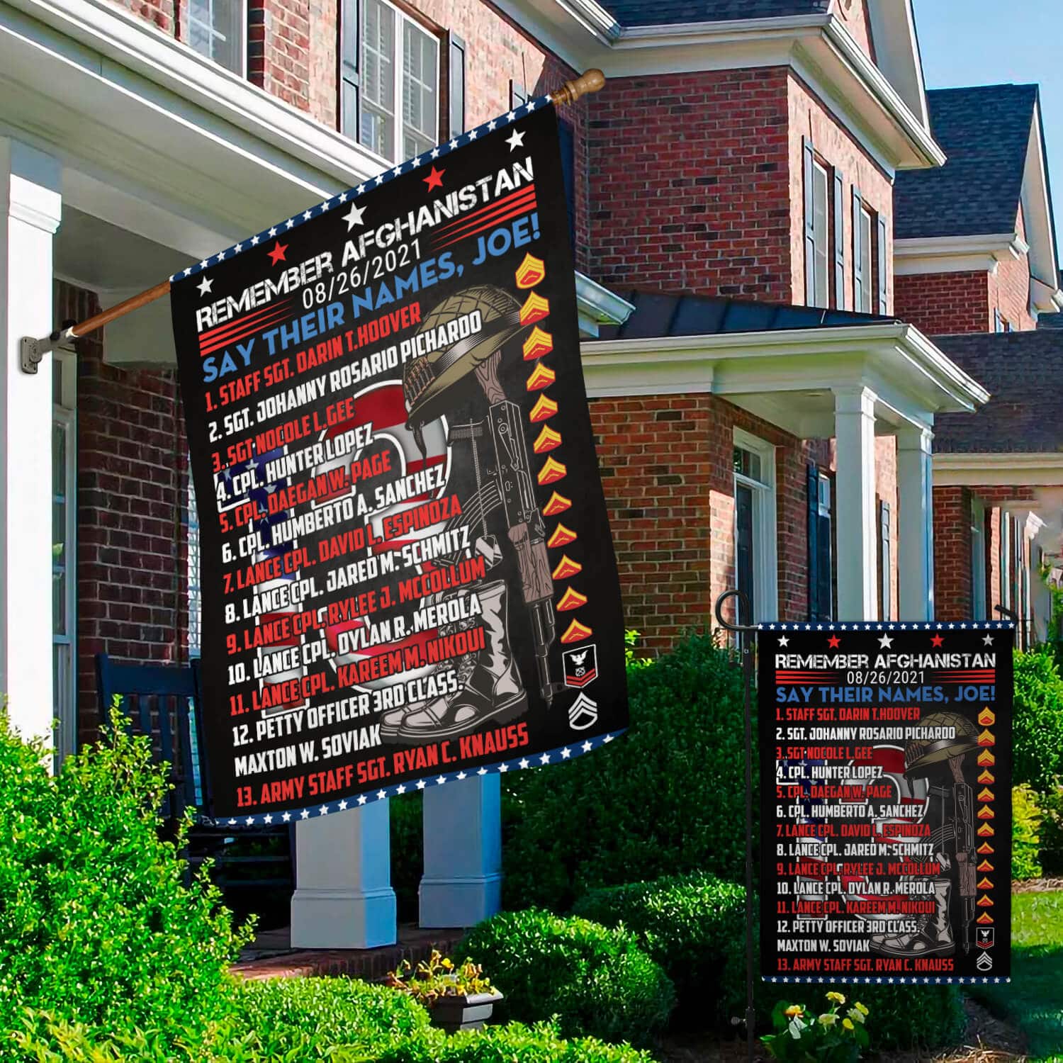 1tm. Remember Afghanistan Joe 30x40 (1) Garden & House Mockup 2