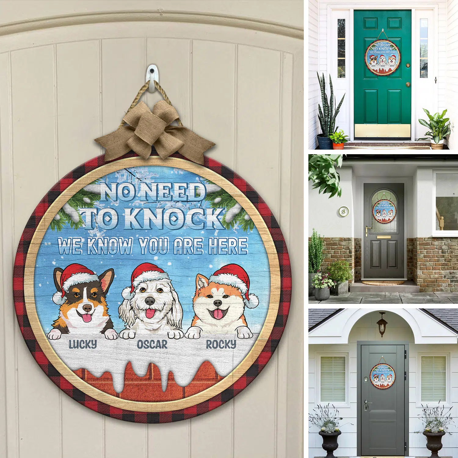 8vt. No Need To Knock Dog Breeds (sample Design 3) Door Sign Mockup 12