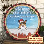 8vt. No Need To Knock Dog Breeds Door Sign Mk1