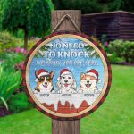 8vt. No Need To Knock Dog Breeds (sample Design 3) Door Sign Mockup 2