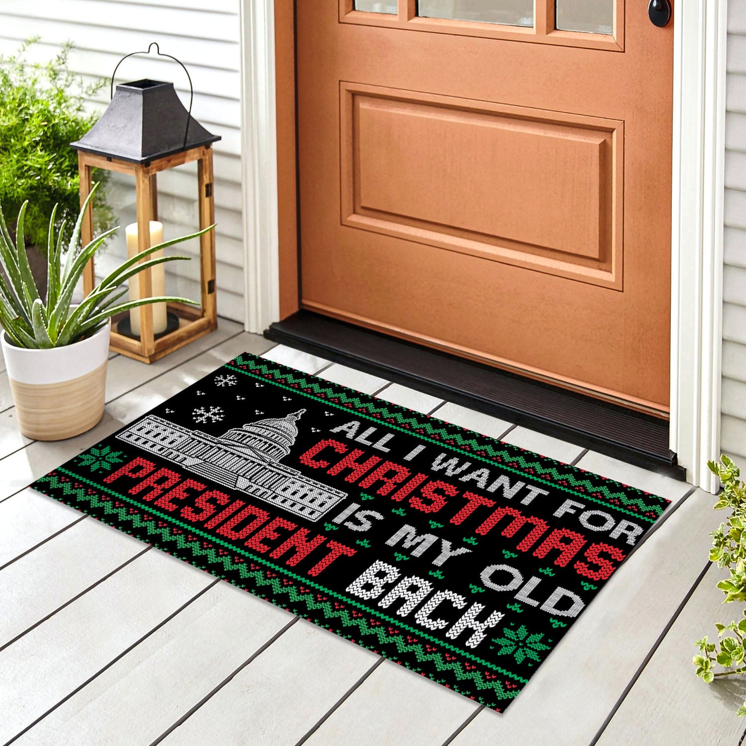 6vt. Old President All I Want Doormat Doormat Mockup 8