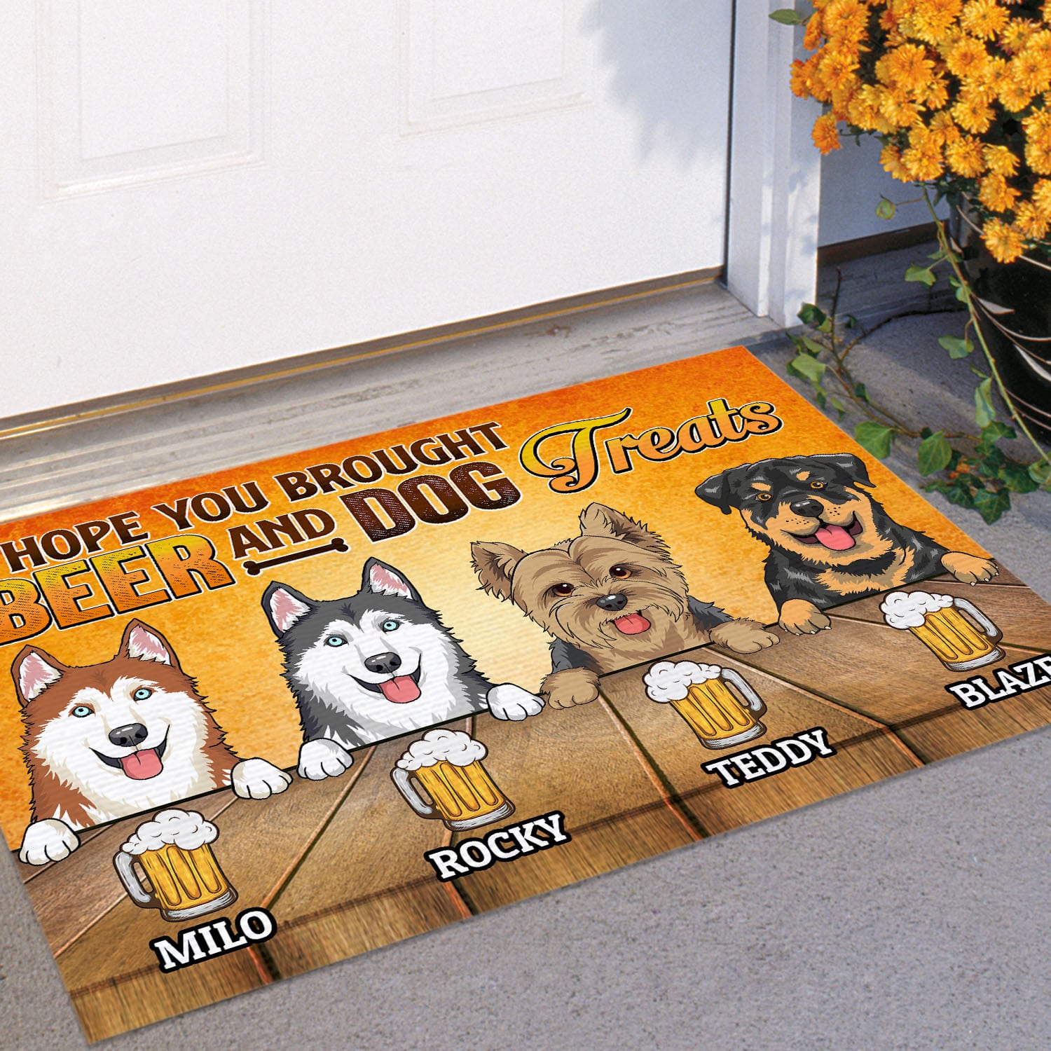 4vt. Hope You Brought Beer 4 ( Sample Design) Doormat Mockup 11