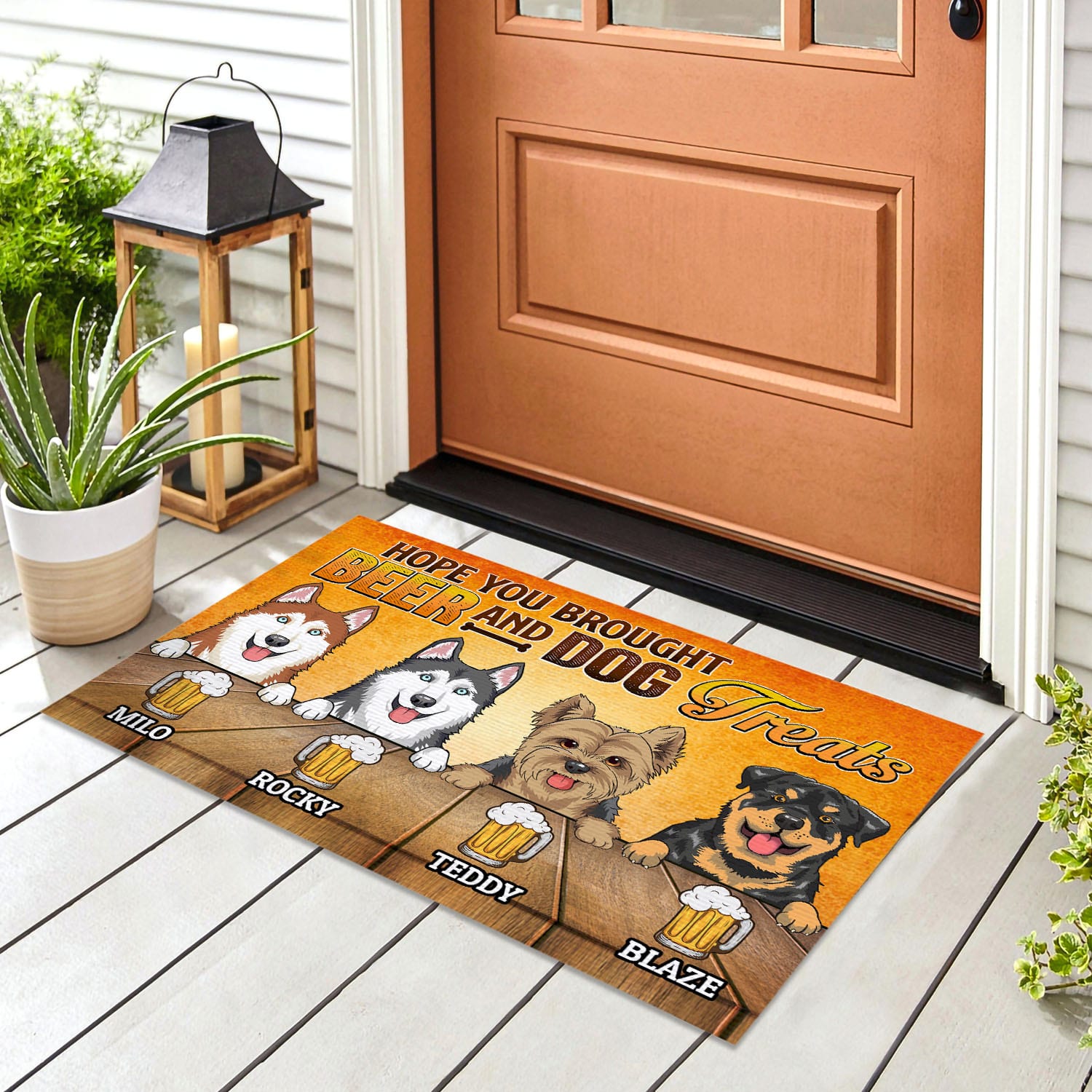 4vt. Hope You Brought Beer 4 ( Sample Design) Doormat Mockup 8
