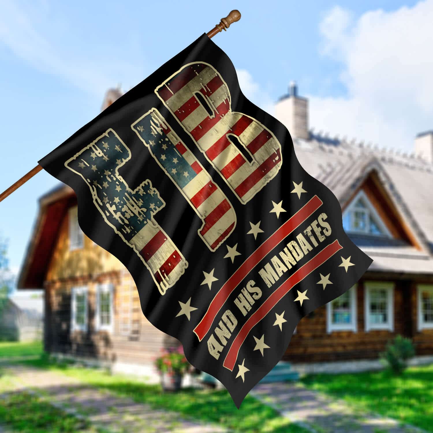 30x40 House Flag Mockup 5
