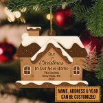 Custom Our 1st Christmas in Our New Home Decorative Custom Shaped Wooden Christmas Ornament Keepsake