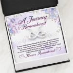 A Journey Remembered As Some People Journey Through Life Husband Memorial Infinity Heart Pendant Necklace