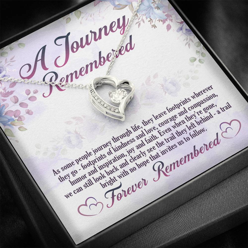 A Journey Remembered As Some People Journey Through Life Husband Memorial Forever Love Heart Pendant Necklace A Journey Remembered As Some People Journey Through Life Husband Memorial Forever Love Heart Pendant Necklace