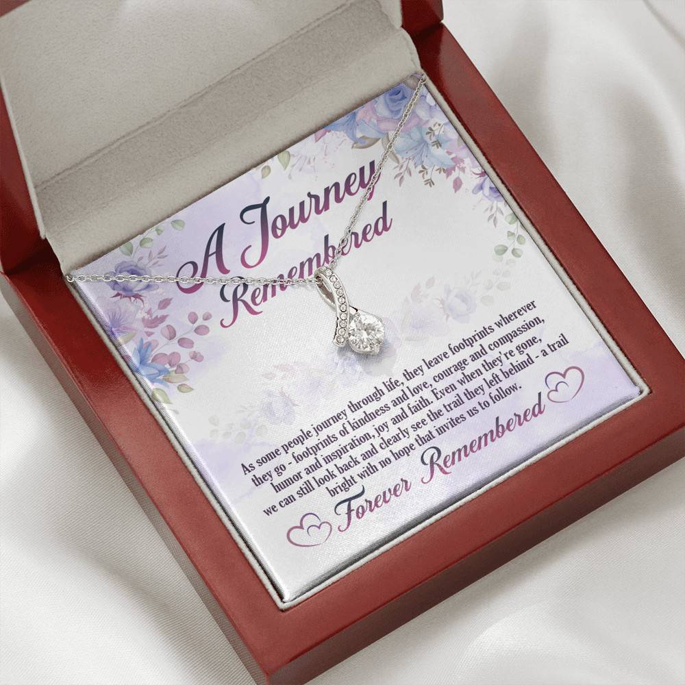 A Journey Remembered As Some People Journey Through Life Husband Memorial Alluring Beauty Necklace