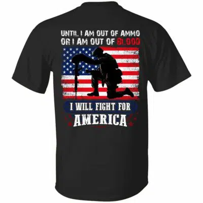 6VT. Until I Am Out Of Ammo, Black, Unisex T-Shirt