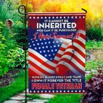 5VT. Female Veteran It Cannot Be Inherited Garden Flag Mockup 1