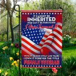 5VT. Female Veteran It Cannot Be Inherited Garden Flag Mockup 5