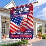 5VT. Female Veteran It Cannot Be Inherited House Flag Mockup 3