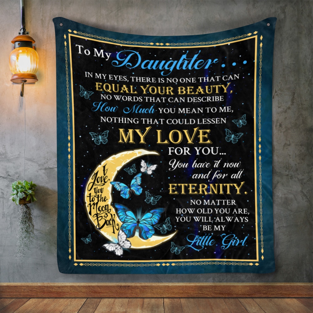 8. To My Daughter Blanket Mockup 2