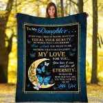 8. To My Daughter Blanket Mockup 1