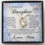 From Mom To My Beautiful Daughter Sometimes It's Hard To Find Words Forever Love Heart Pendant Necklace - Forever Love Necklace (18K Yellow Gold) From Mom To My Beautiful Daughter Sometimes It's Hard To Find Words Forever Love Heart Pendant Necklace - Forever Love Necklace (18K Yellow Gold)