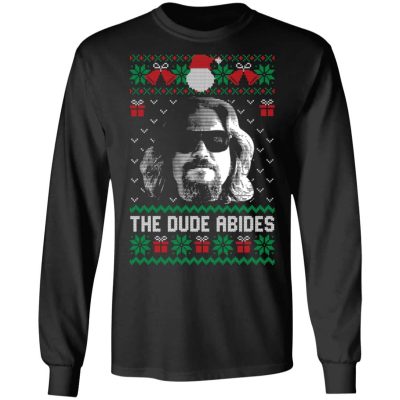 28 HG. The Dude Abides, Black, Long Sleeve