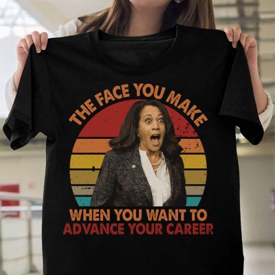 Alternative view of The Face You Make when You Want to Advance Your Career Funny Kamala Meme Vintage T-Shirt
