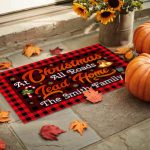 8TM. Christmas Roads Lead Home Custom Text-sample design Doormat mockup 9