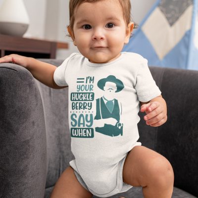 Alternative view of I'm Your Huckle Berry Say when Baby Onesie - Baby Infant Bodysuit - Funny Baby Onesie