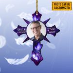 Personalized Photo God Has You In His Arms I Have You In My Heart Custom Shaped Wooden Christmas Ornament