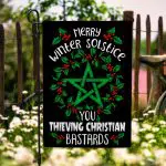 2P. Pagan solstice 30x40 2 Garden Flag Mockup 6