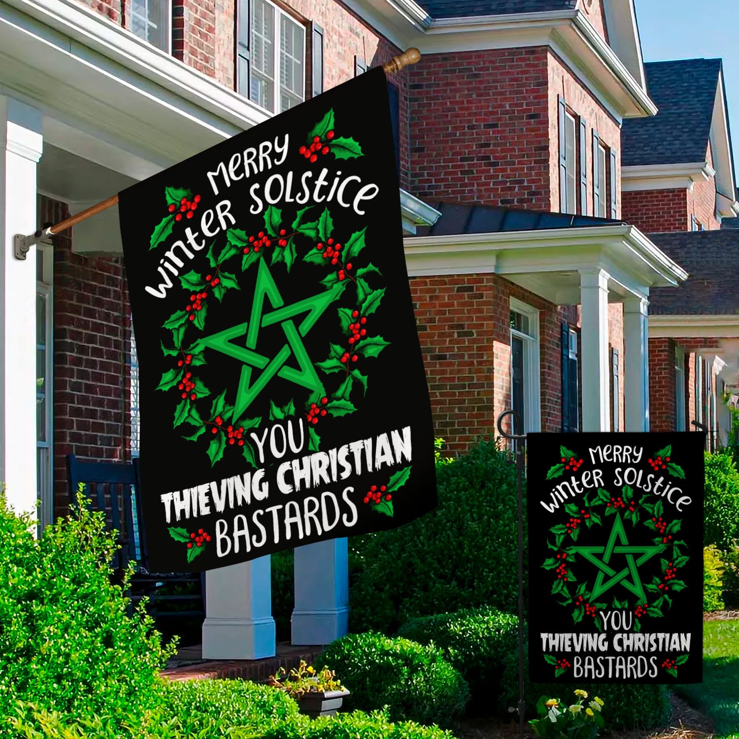 2P. Pagan solstice 30x40 2 Garden & House Mockup 2