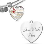 I Hide My Tears When I Say Your Name But The Pain In My Heart Is Still The Same Cardinal Heart Pendant Necklace - Bangle