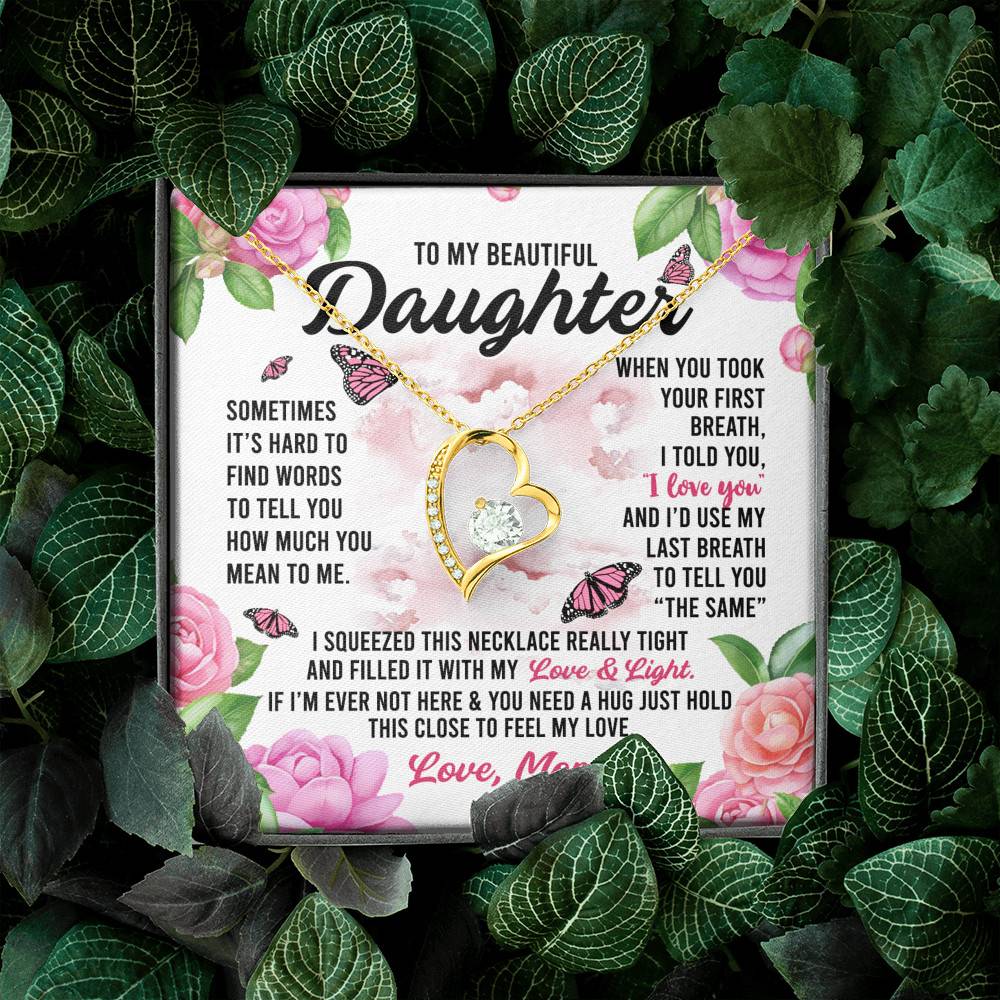 Sometimes It’s Hard to Find Words I Love You Mom Daughter Gift Forever Love Pendant Necklace Sometimes It’s Hard to Find Words I Love You Mom Daughter Gift Forever Love Pendant Necklace