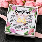 4P. To daughter it's hard Infinity Heart Necklace (Gold) 4