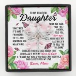 Sometimes It’s Hard to Find Words I Love You Mom Daughter Gift Dragonfly Pendant Necklace - Dragonfly Necklace