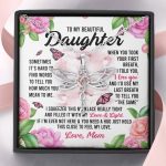 Sometimes It’s Hard to Find Words I Love You Mom Daughter Gift Dragonfly Pendant Necklace