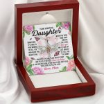 Sometimes It’s Hard to Find Words I Love You Mom Daughter Gift Dragonfly Pendant Necklace