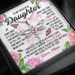 Sometimes It’s Hard to Find Words I Love You Mom Daughter Gift Dragonfly Pendant Necklace