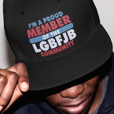 Alternative view of I'm A Proud Member Of The LGBFJB Community Twill Cap - High-Profile Snapback Hat - Anti Biden Hat