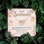 To My Soulmate I May Not Be To Solve All Your Problems To My Girlfriend Interlocking Hearts Pendant Necklace