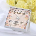 To My Soulmate I May Not Be To Solve All Your Problems To My Girlfriend Love Knot Pendant Necklace