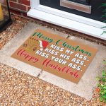 2TM. Merry Christmas Happy Hanukkah Doormat Doormat mockup 10