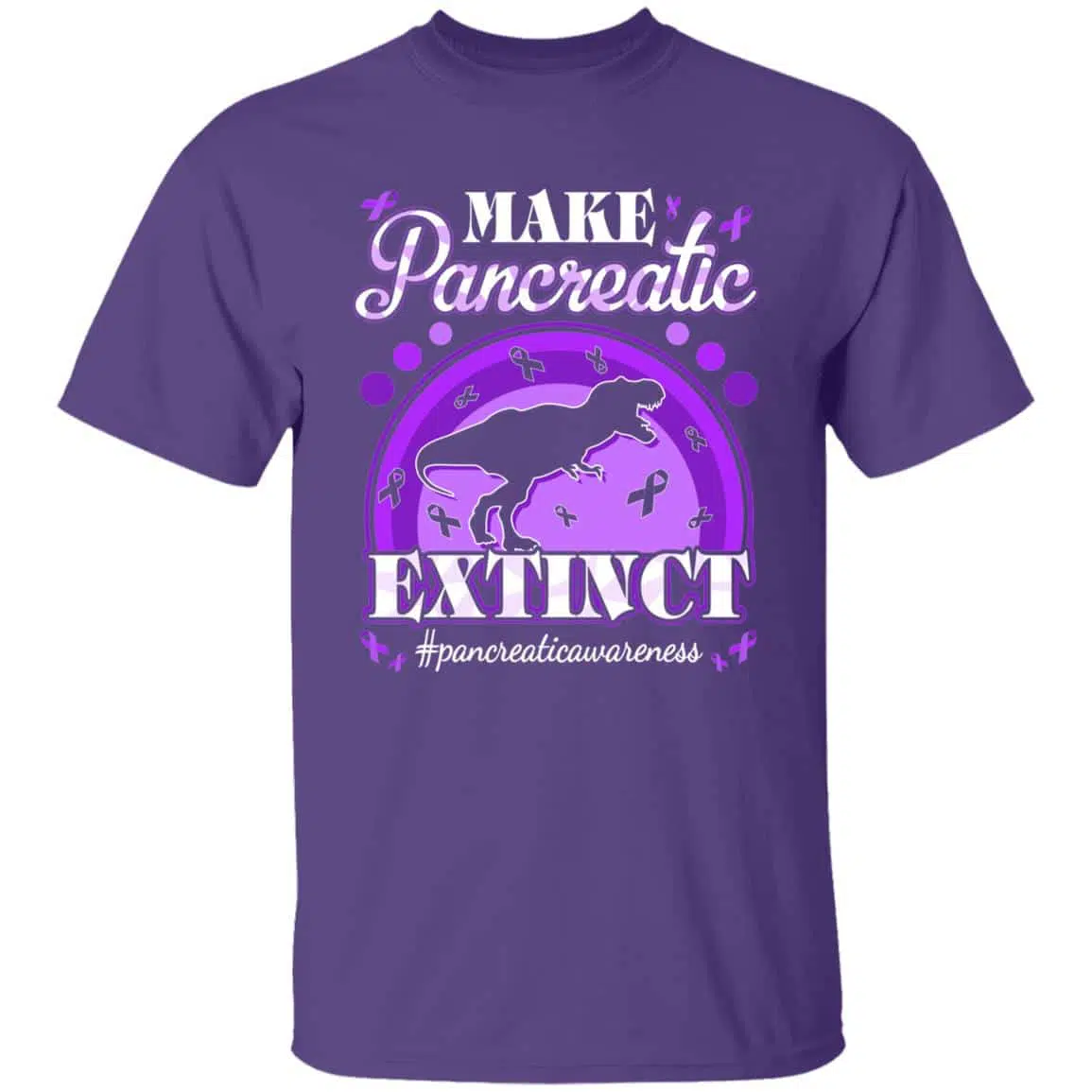 4TM. Make Pancreatic Extinct (6), Purple, Unisex T-Shirt
