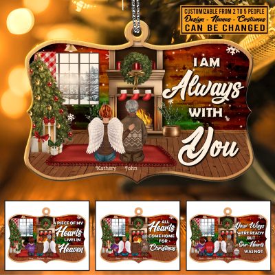 Memorial Christmas Ornament Personalized I Am Always with You Sympathy Gifts Custom Shaped Wooden Christmas Ornament Keepsake